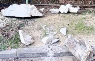 Скален къс падна на улица в Провадия