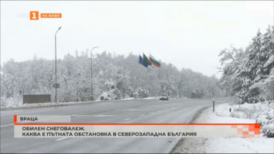 Обилен снеговалеж. Каква е обстановката в Северозападна България?