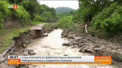 Наводнени къщи и разрушени пътища в село Ребърково след проливните дъждове 