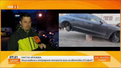 Защо разбиха и откраднаха четирите гуми от автомобил в София?