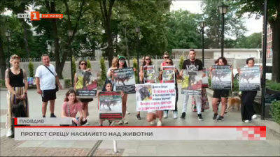 Протест срещу насилието над животни в Пловдив