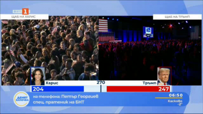 Пратеник на БНТ във Вашингтон: Усеща се минорно настроение в щаба на Харис