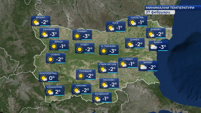 Слънчево време в последния ден от работната седмица