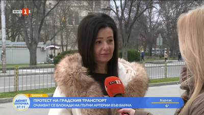 Протест на работниците в градския транспорт във Варна