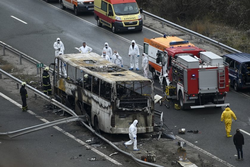 struma motorway bus fire crash child 45th victim body found during additional inspection