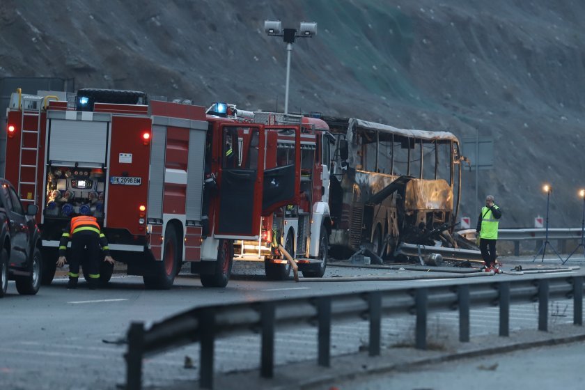 struma motorway bus crash were there pyrotechnics board