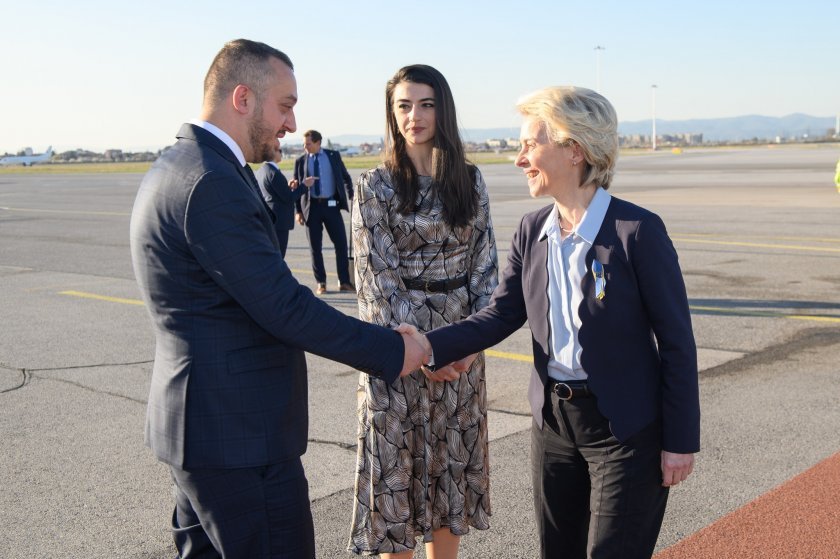 president ursula von der leyen arrived bulgaria