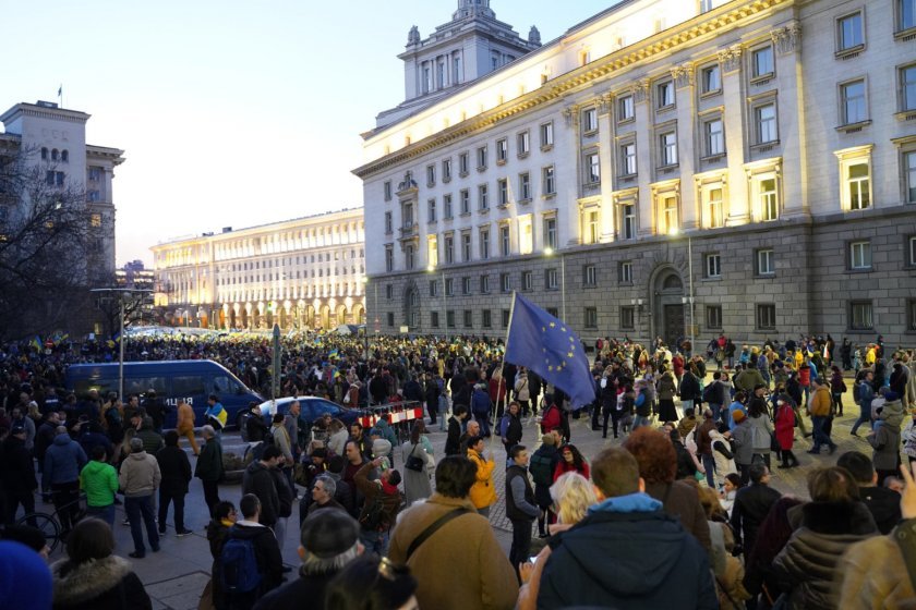 demonstration solidarity ukrainian people held sofia