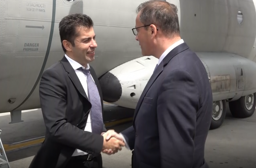 bulgarian prime minister kiril petkov arrives bucharest