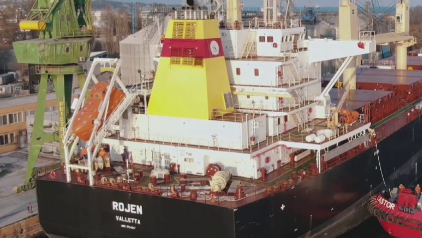 bulgarian ship rozhen first export ukrainian grain chornomorsk