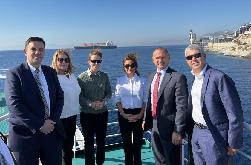 bulgariarsquos caretaker ministers energy industry visited revithoussa lng terminal