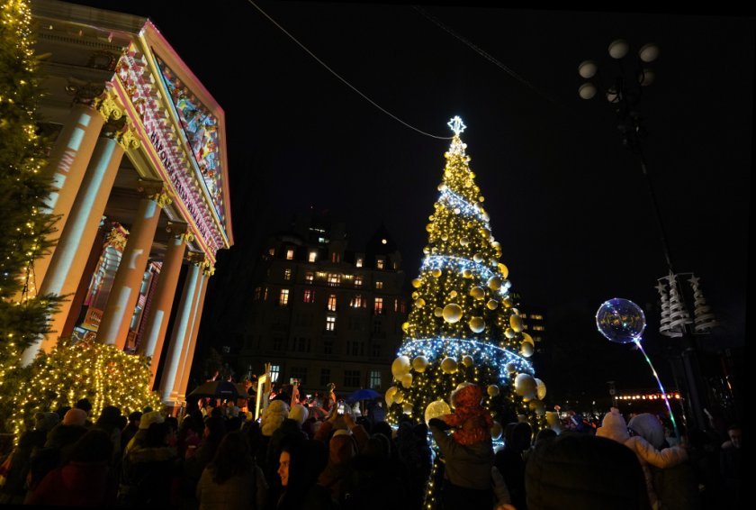 Sofia lights up the Christmas tree (photos)