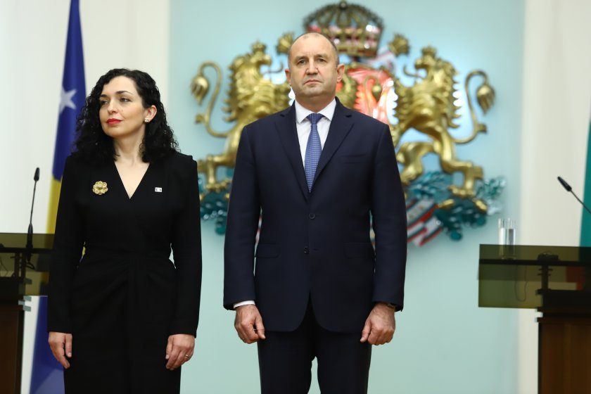 Bulgaria’s President Radev in front of Vjosa Osmani-Sadriu: The future of Kosovo is in the European Union