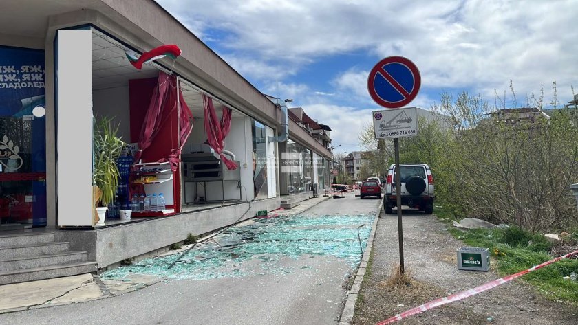 hurricane wind damaged commercial establishment cars pazardzhik