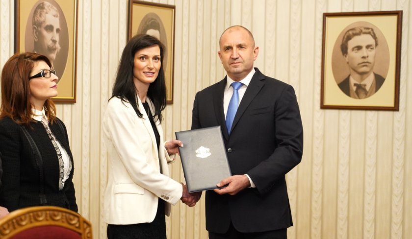 President Radev handed over first mandate to seek to form a government to PM designate Mariya Gabriel nominated by GERB-UDF