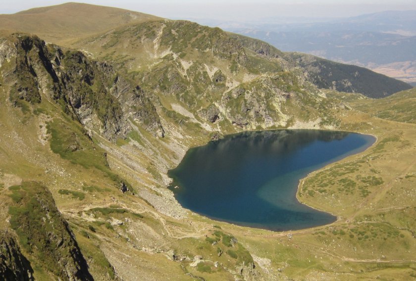 A tourist went for a swim in a nature reserve lake in Bulgaria’s Rila Mountains