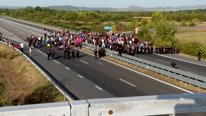 protests miners energy workers cause transport chaos trakia motorway