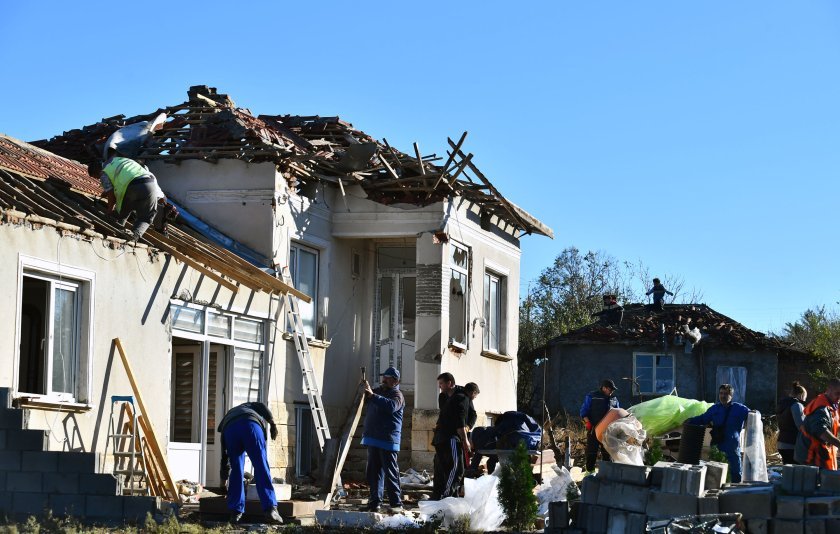 Разрушенията след природните стихии в Силистренско и Разградско