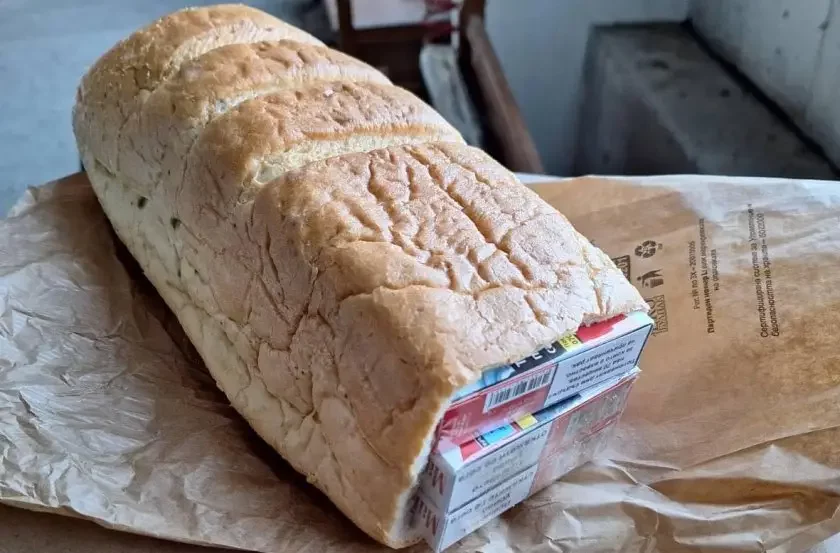Bulgarian customs officers seized 3,000 packets of cigarettes hidden in hollowed-out loaves of bread