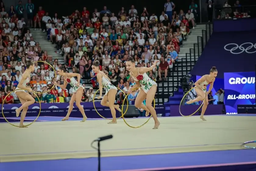 Bulgaria's rhythmic gymnastics ensemble goes to the final with the best result in the qualification of the Olympic Games in Paris