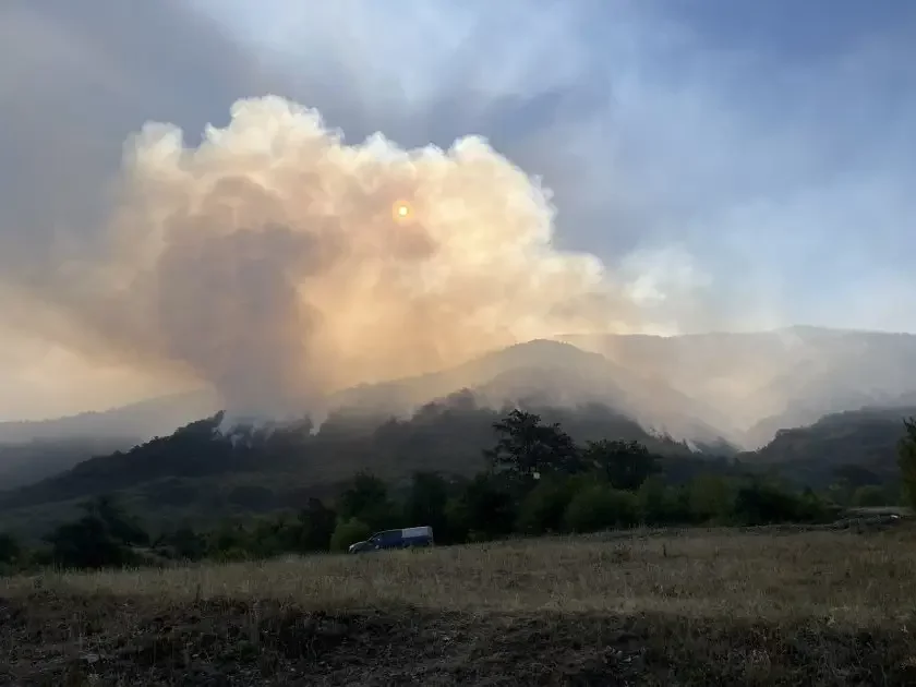 A new outbreak of the wildfire in Greece has crossed into Bulgarian territory