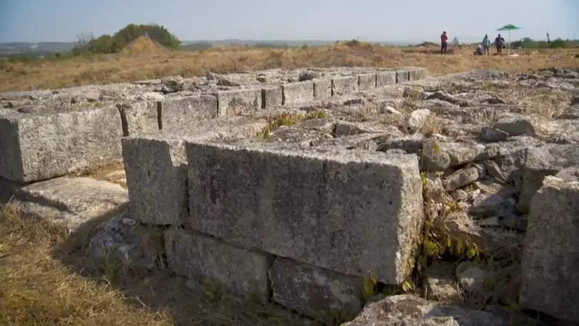 Archaeologists are exploring a parade square in front of the Aul of Omurtag near Preslav