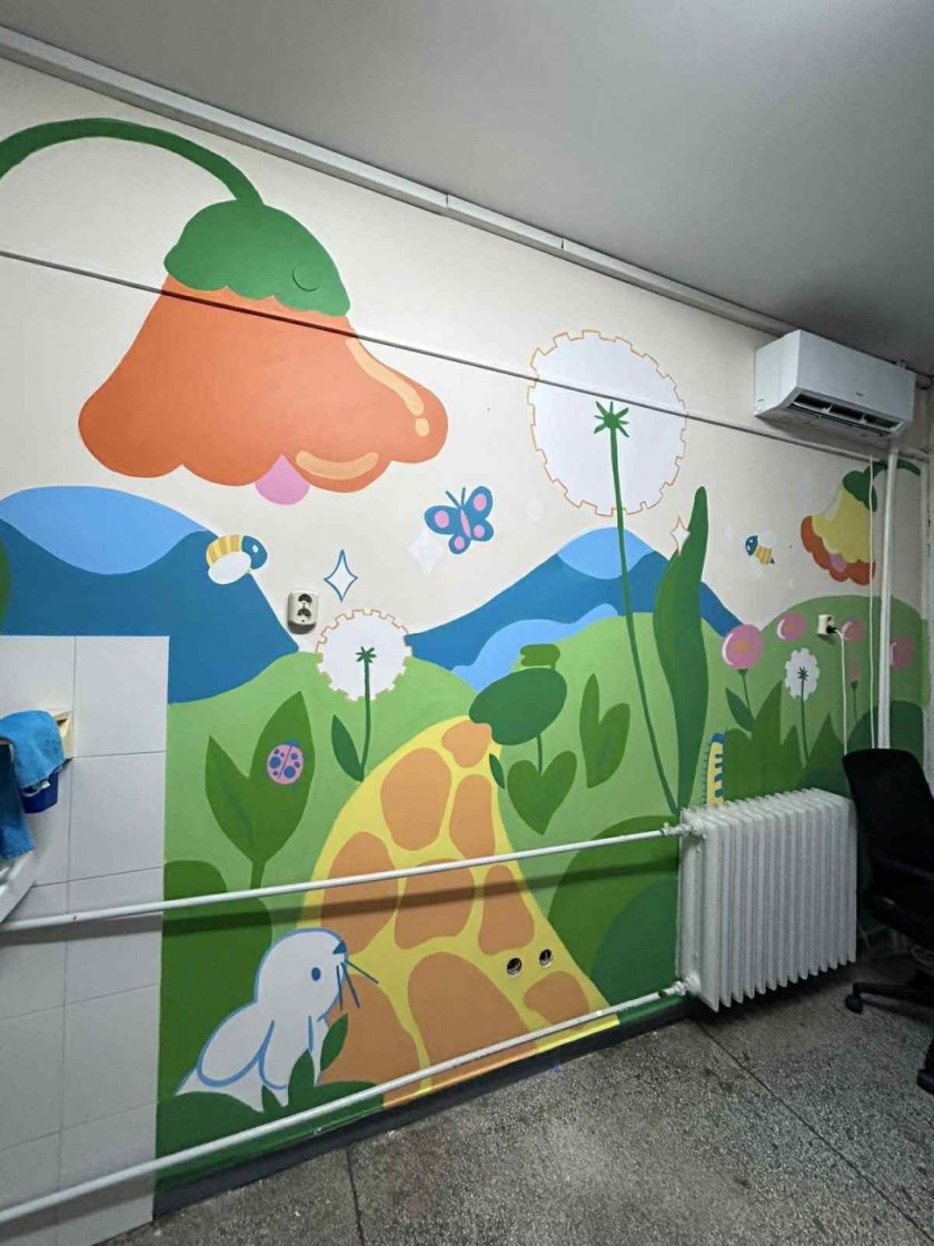 Художнички превърнаха детското отделение на кюстендилската болница в приказна илюстрация