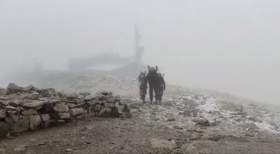 Snow on Musala peak amid summer heat wave (video)