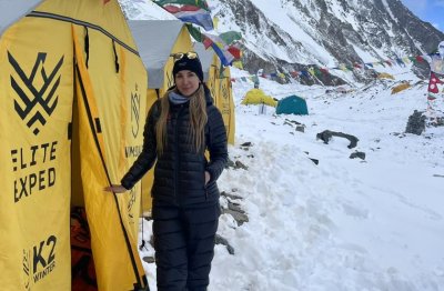 Silvia Azdreeva is the first Bulgarian woman to climb K2 peak
