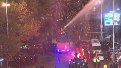 Injured and arrested at protest against Bulgarian Football Union during Euro 2024 qualifier, police use water cannon (updated)