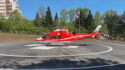 Air ambulance helicopter will get from Veliko Turnovo to Sofia in 40 minutes