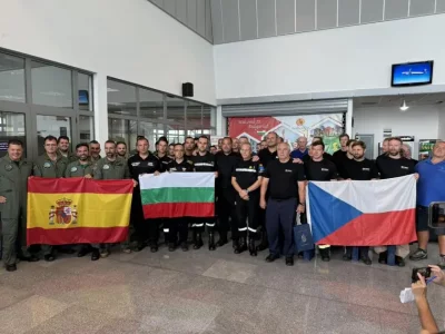 Minister of Interior thanks firefighting teams from Spain and Czech Republic for the assistance in dealing with wildfires in Bulgaria