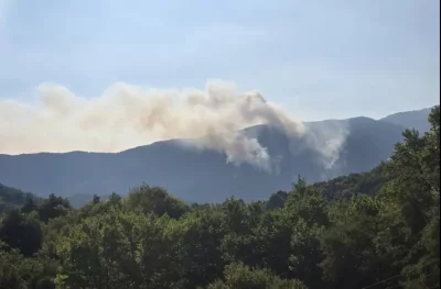 Wildfire at the Bulgarian-Greek border has been burning for three weeks, efforts to exntinguish it continue