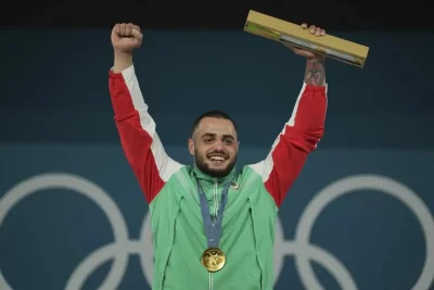 Weightlifter Karlos Nasar won second gold for Bulgaria in 89kg at the Olympics in Paris