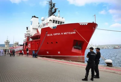 The Bulgarian naval research ship sets sail on its third expedition to Antarctica (see pics)