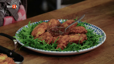 Кюфтета от тиква и пиле на грил с брюкселско зеле