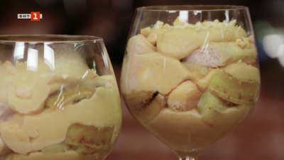 Огретен с тиква и пармезан и трайфъл с банани и фъстъчено масло