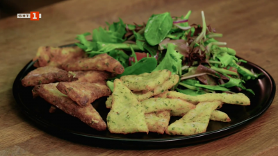 Маринован омлет и хрупкави картофени крокети