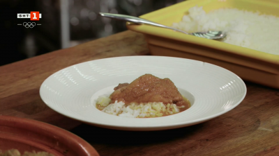 Джолан с ориз и печено пиле с карфиол