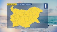 Code yellow for hot weather issued for all districts in Bulgaria on July 15