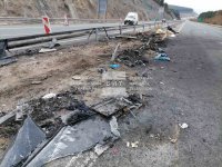 Road repairs take place after the bus fire on Struma motorway