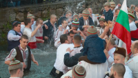 4 year old boy retrieved the cross in traditional Epiphany celebrations in Kalofer