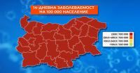 All districts in Bulgaria are now Covid-19 dark red zones