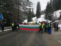 Road construction workers held another national protest