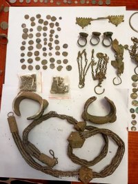 A large amount of antiques seized in a seaside village near Pomorie