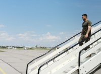 Ukraine's President Volodymyr Zelensky arrived in Sofia