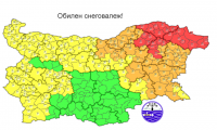 Code red and orange alerts for snow and stormy wind in Eastern Bulgaria for Nov 26