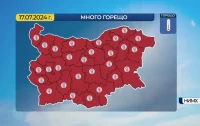 Bulgaria issues code red alert for dangerously hot weather for all district in the country for July 17